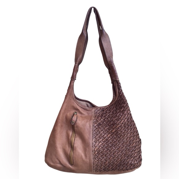 Langellotti Woven Genuine Leather Hobo Bag Made In Italy - Picture 4 of 14